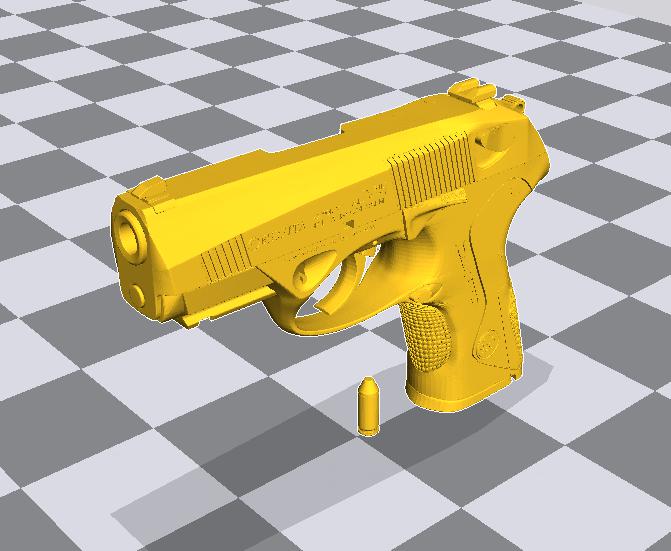 伯萊塔PX4手槍3D打印模型