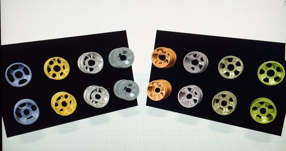 多種賽車模型輪轂3D打印模型