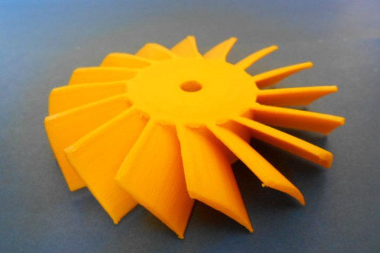 軸流式渦輪輪3D打印模型