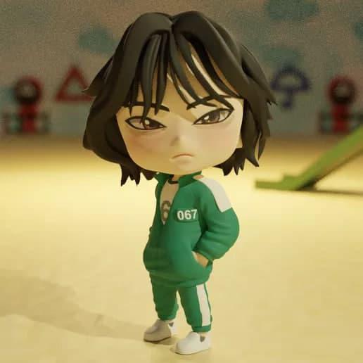 魷魚游戲 067 Q版3D打印模型