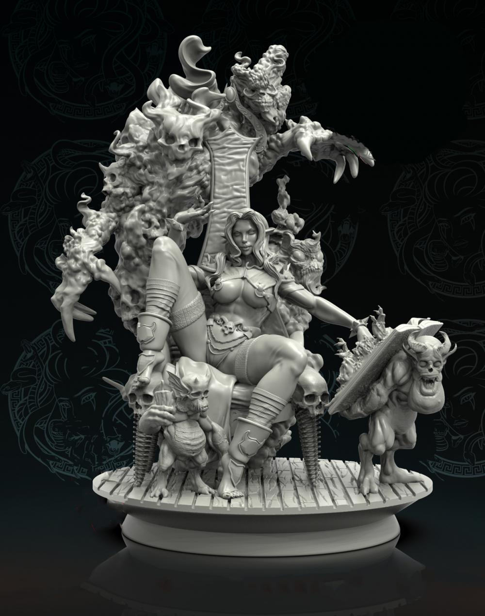 精靈召喚師3D打印模型