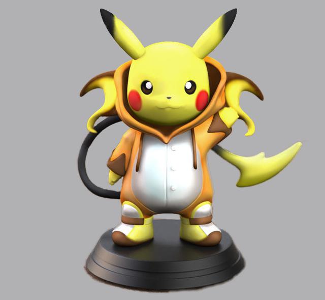 寶可夢(mèng) 皮卡丘 雷丘版3D打印模型
