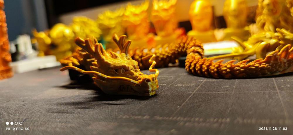 可活動(dòng)的長(zhǎng)盤(pán)龍3D打印模型