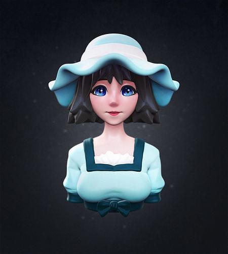 命運石之門 椎名真由理 胸雕3D打印模型