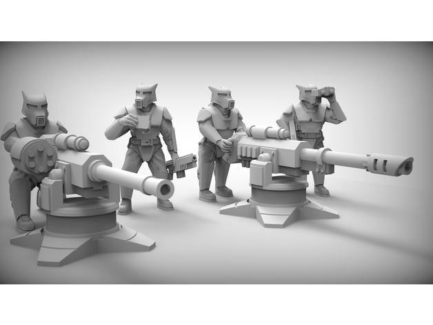 帝國牛頭犬牛頭犬炮兵陣地3D打印模型