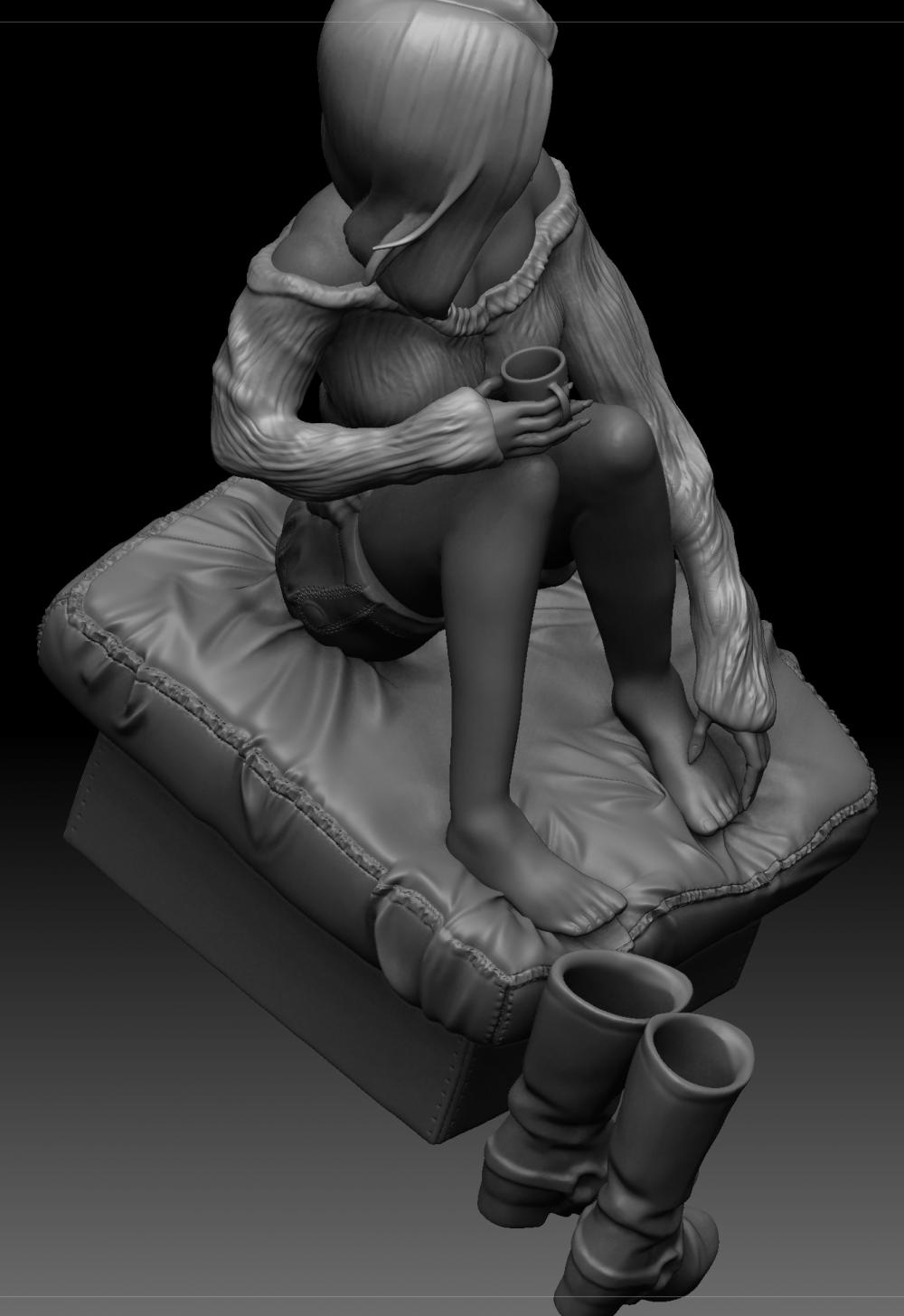 人造人18號 卡通版3D打印模型