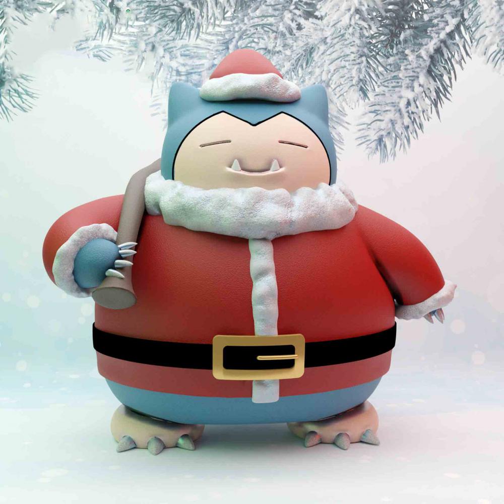 卡比獸 圣誕老人3D打印模型