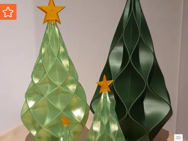 高顏值具有設(shè)計(jì)感的圣誕樹3D打印模型