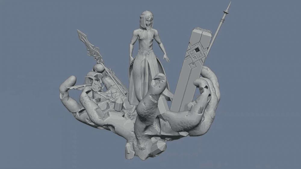 鐘離 釋放技能版3D打印模型