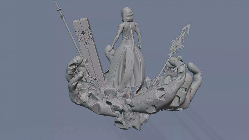 鐘離 釋放技能版3D打印模型