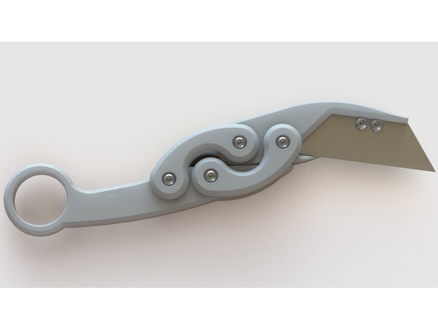 可縮回的卡拉比刀3D打印模型