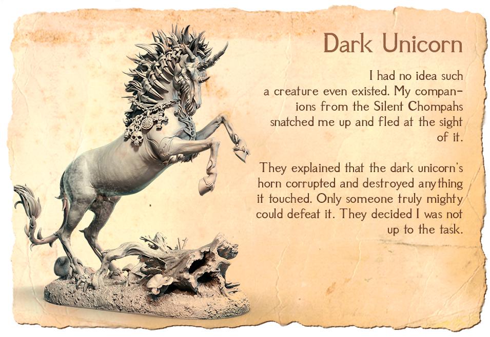 黑暗獨(dú)角獸3D打印模型