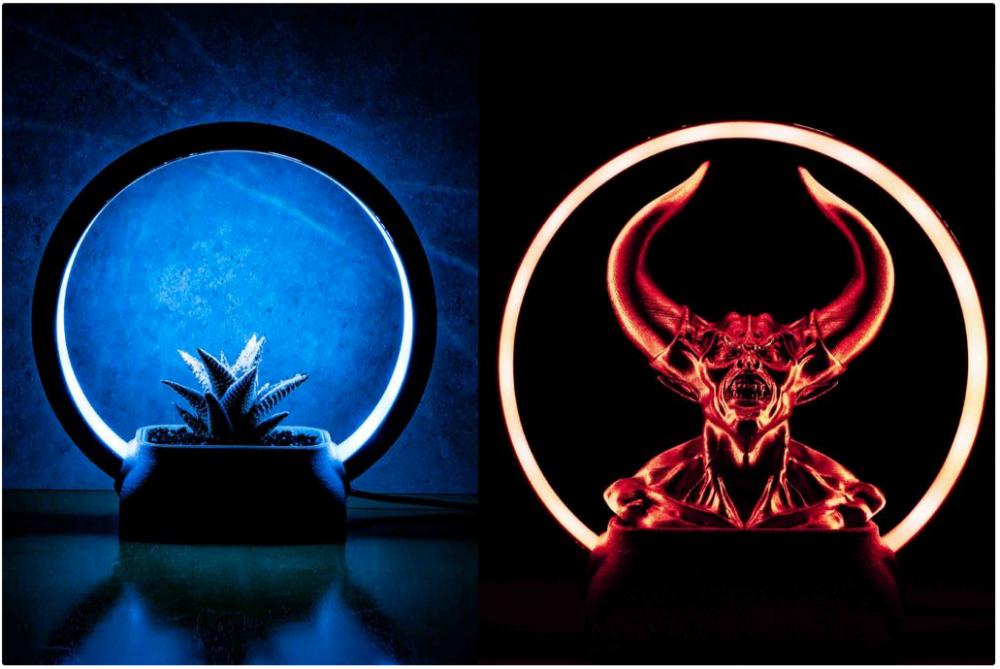 環(huán)形燈-雕像花盆支架3D打印模型