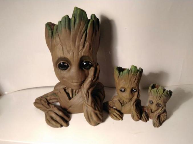 托腮的格魯特3D打印模型