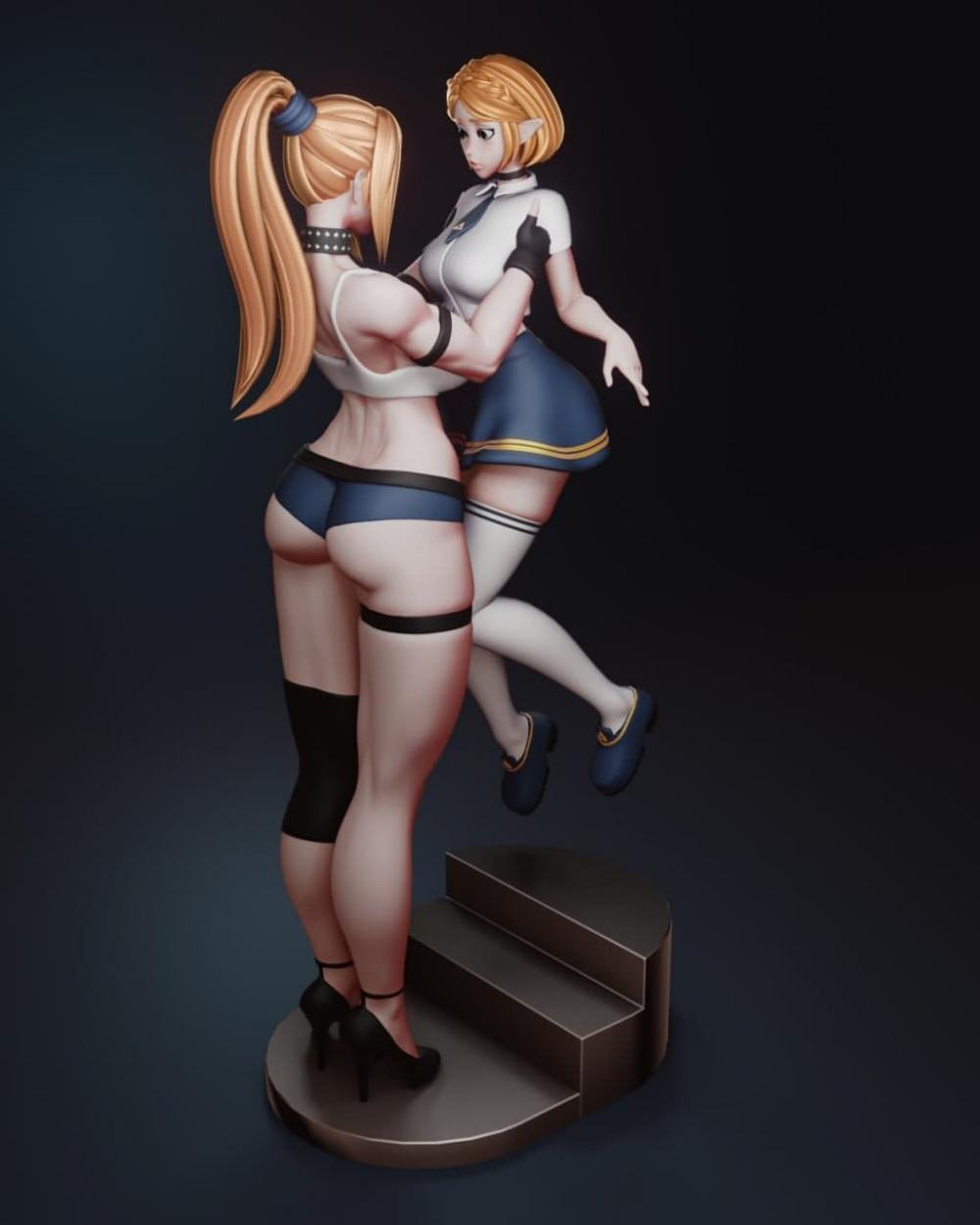 薩姆斯與塞爾達(dá)公主3D打印模型