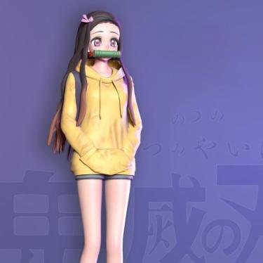 灶門禰豆子（187M/9小文件）3D打印模型