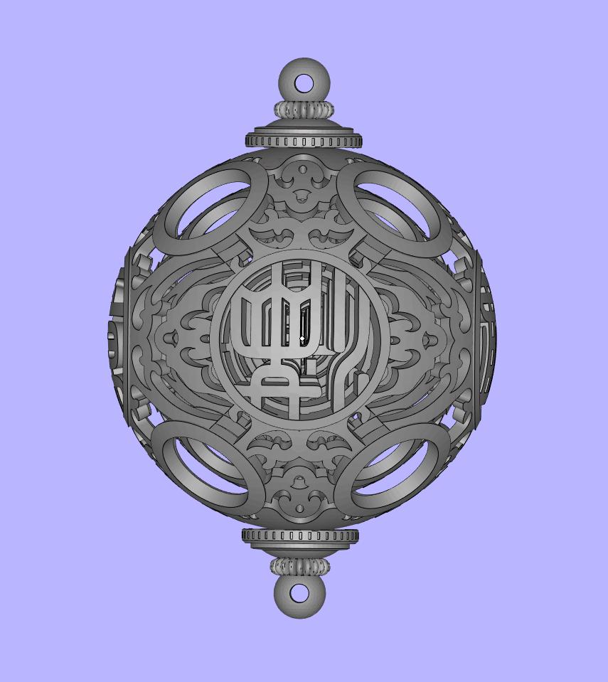 五層鏤空球3D打印模型