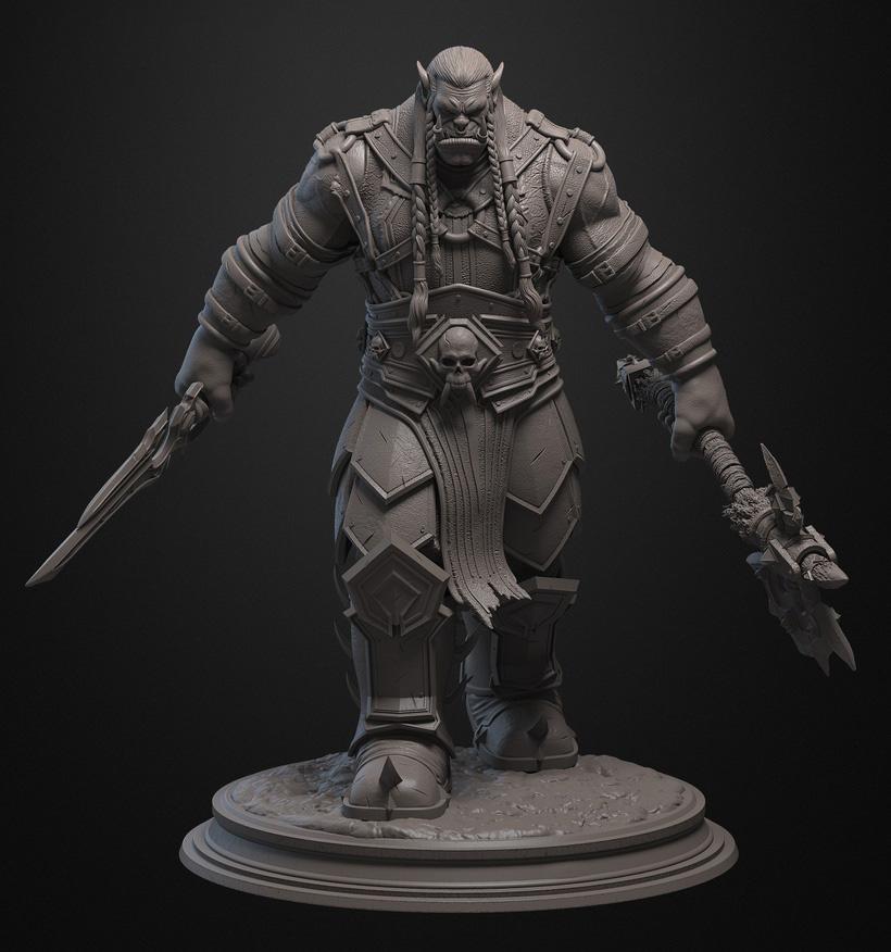 獸人戰(zhàn)士 薩努法爾3D打印模型