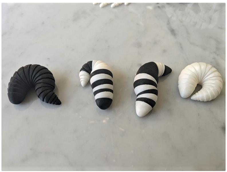 可動(dòng)的幼蟲3D打印模型