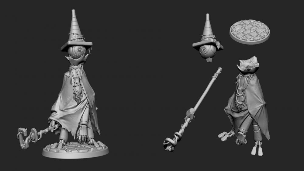 女巫魔寵3D打印模型