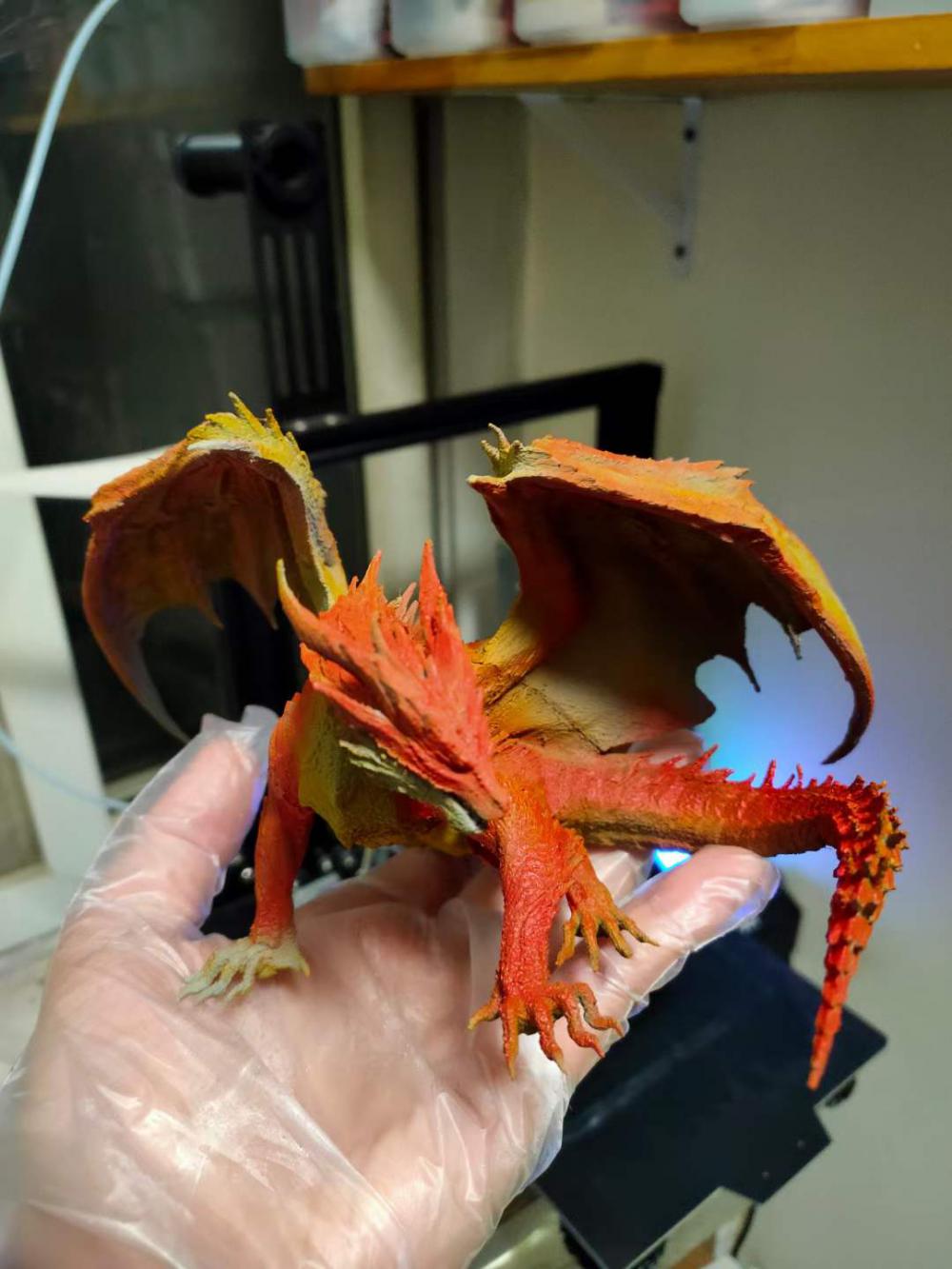 怪物獵人 世界 冰原 冥赤龍3D打印模型