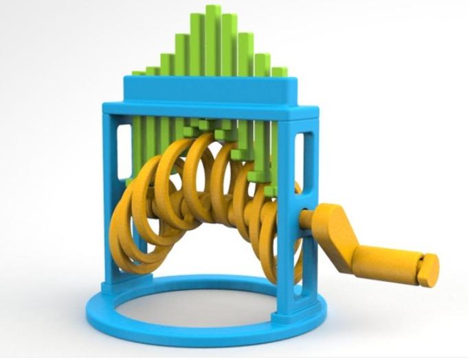 轉(zhuǎn)動波紋玩具3D打印模型