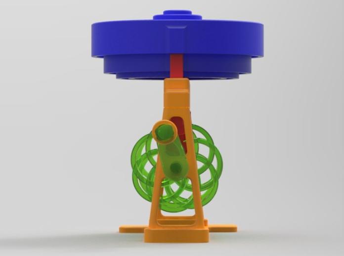 正弦波紋玩具手搖3D打印模型