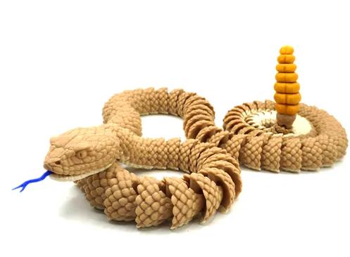 活動的響尾蛇3D打印模型