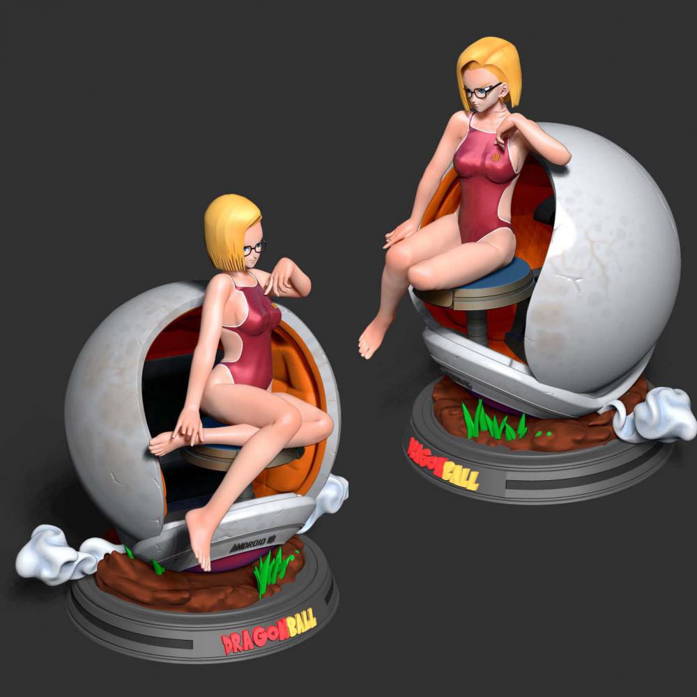 人造人 18號(hào) 泳裝版3D打印模型