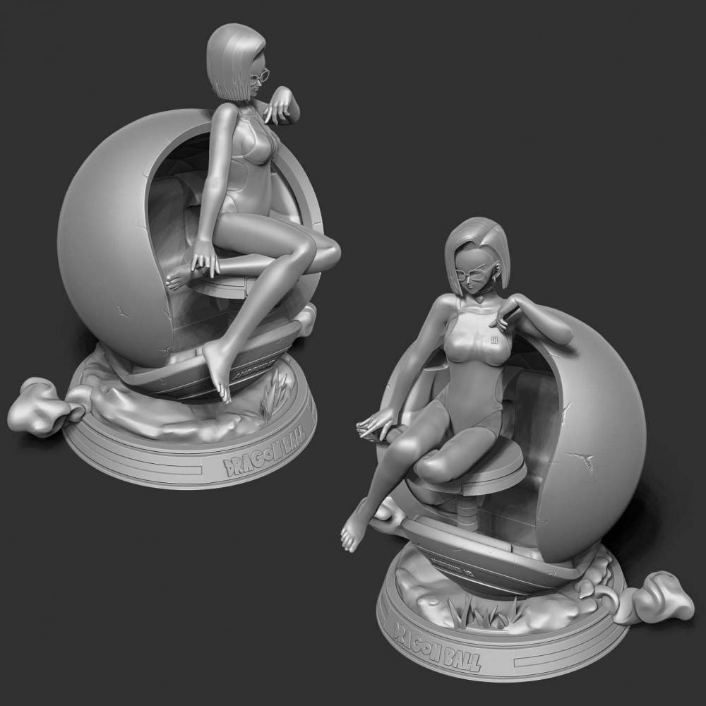 人造人 18號(hào) 泳裝版3D打印模型