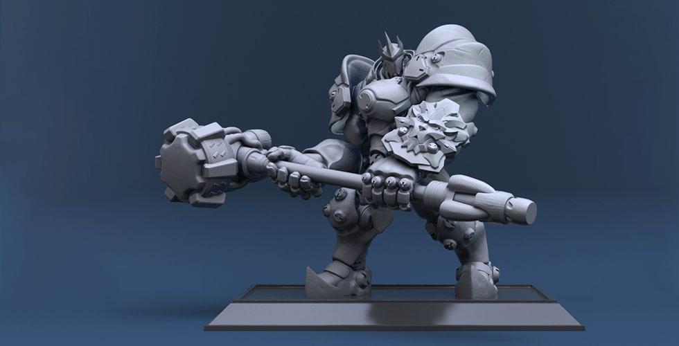 萊因哈特 守望先鋒3D打印模型