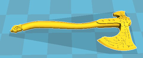 戰(zhàn)神斧子3D打印模型