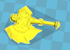 魔獸世界武器 杜隆坦斧子3D打印模型