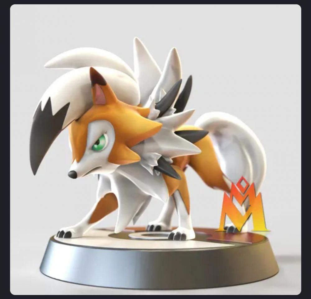 《寶可夢》鬃巖狼人 3D打印模型