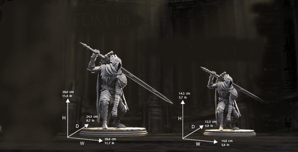 亞爾特留斯 黑暗之魂3D打印模型