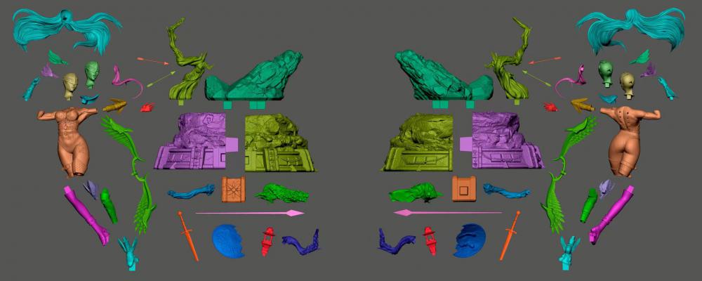數(shù)碼寶貝 天女獸3D打印模型