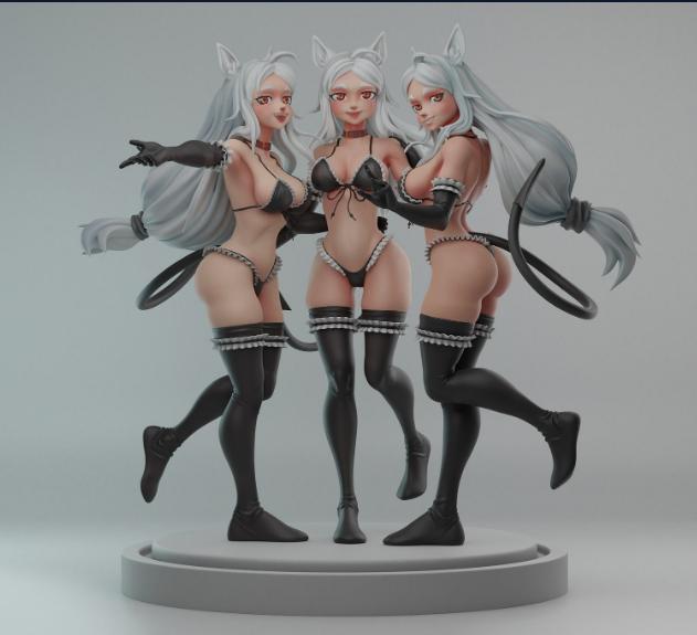 地獄把妹王 刻耳柏洛斯(制服/比基尼)3D打印模型