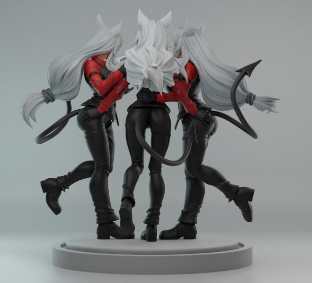 地獄把妹王 刻耳柏洛斯(制服/比基尼)3D打印模型