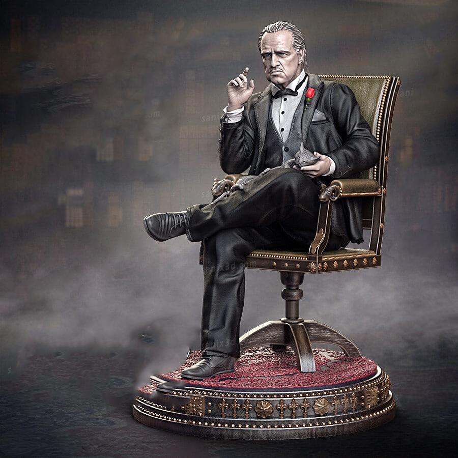 經(jīng)典電影 教父 馬龍 白蘭度3D打印模型