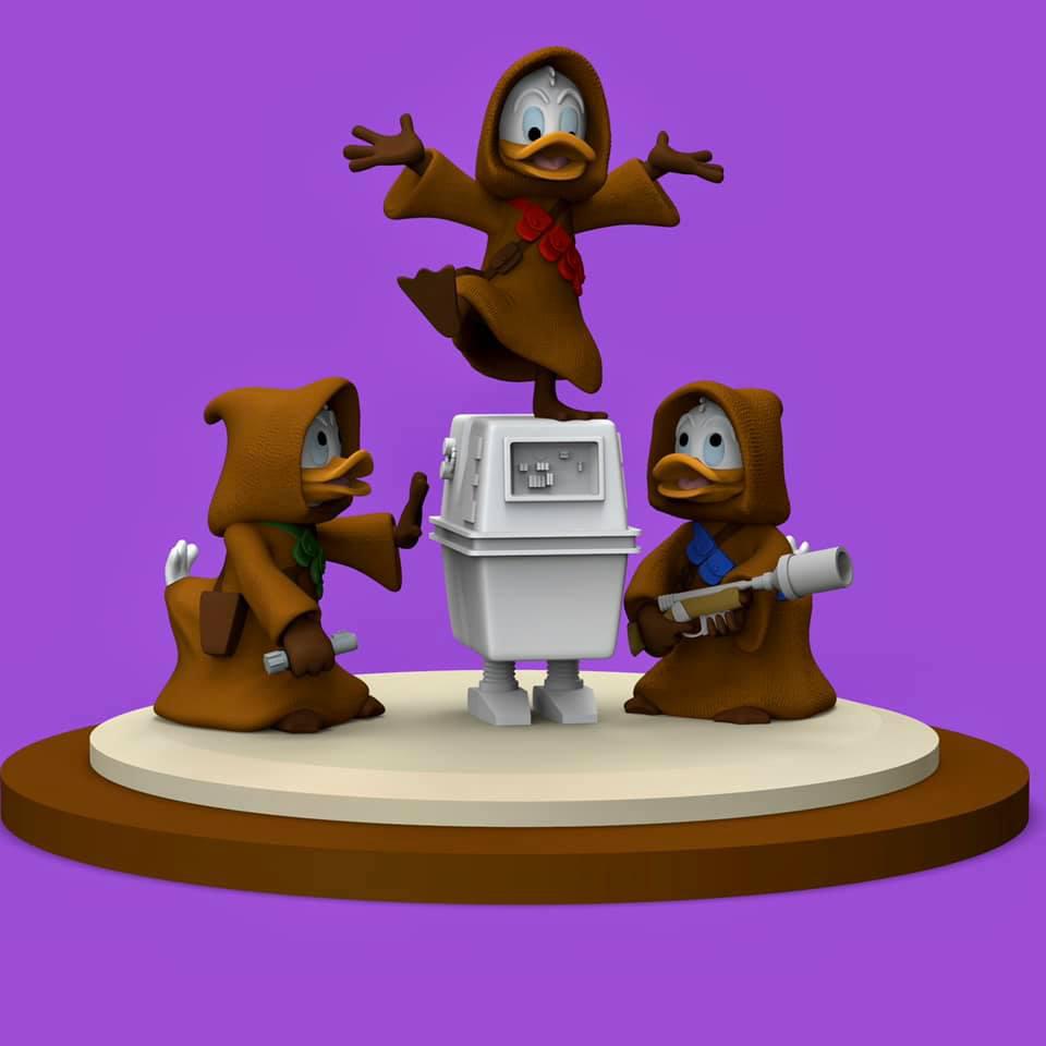 迪士尼 三只小鴨3D打印模型