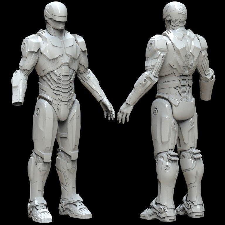 機(jī)械戰(zhàn)警3D打印模型