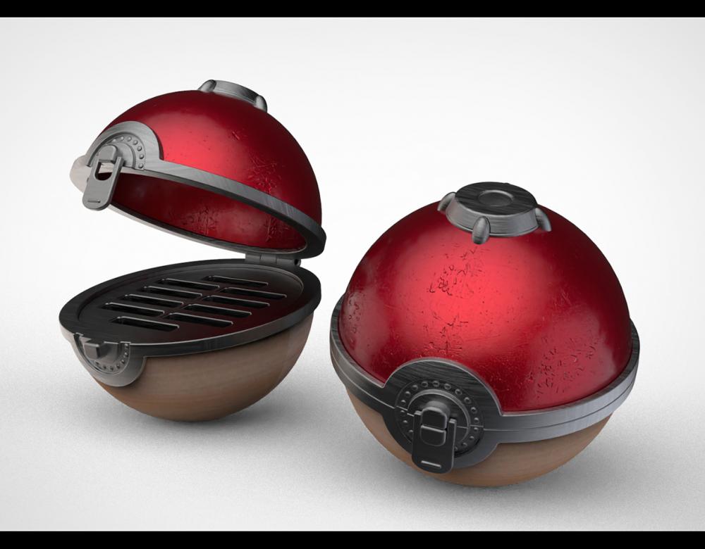 精靈球游戲卡槽3D打印模型