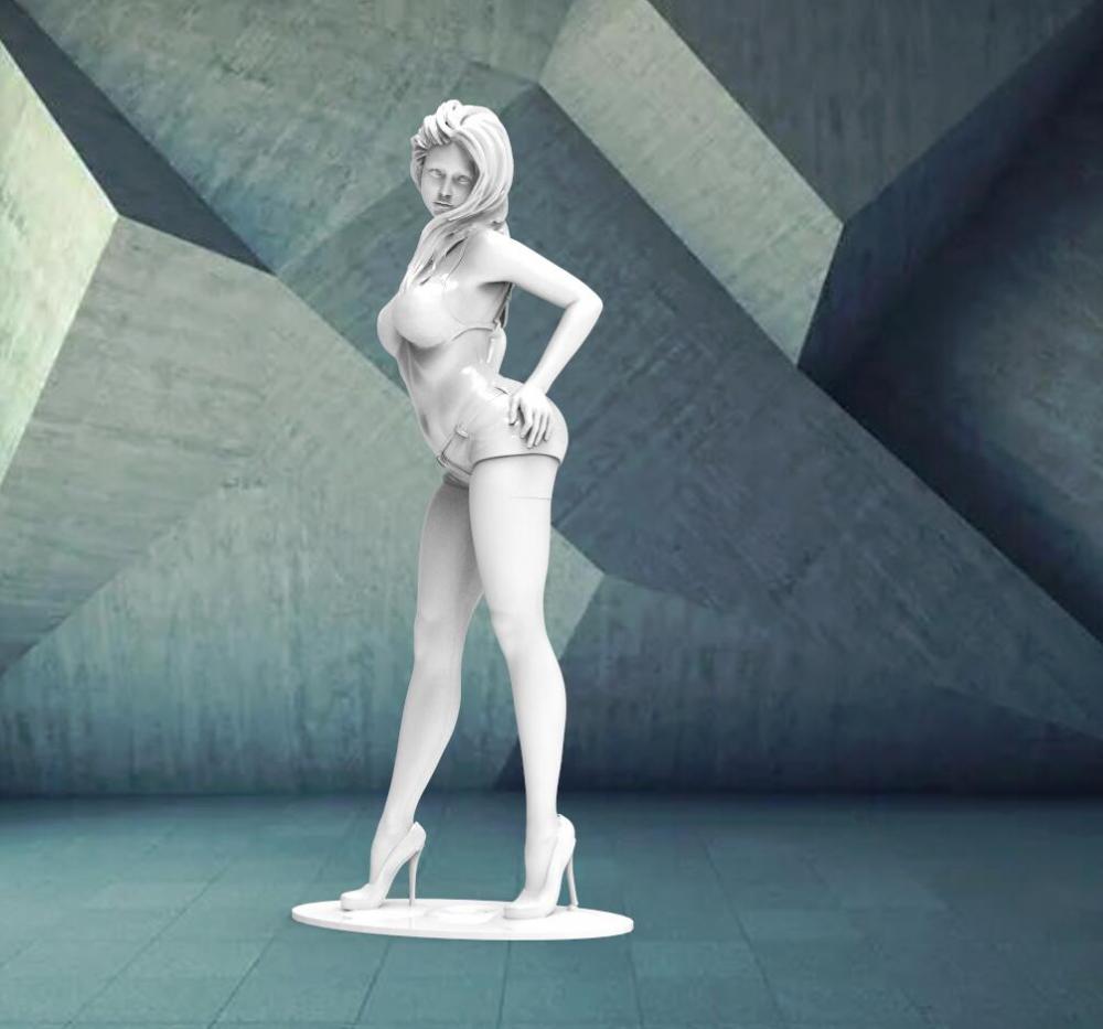 性感短褲美女3D打印模型