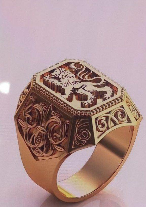 奢華珠寶戒指3D打印模型