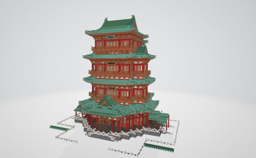 我的世界建筑-滕王閣3D打印模型