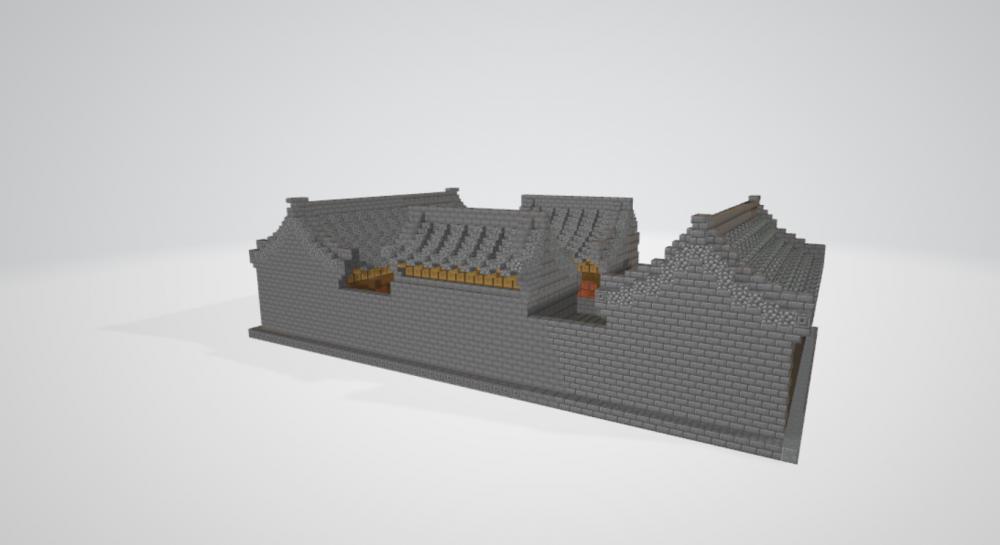 我的世界國風小院23D打印模型