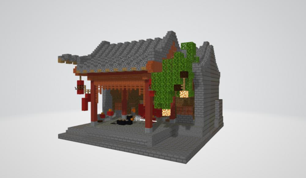 我的世界古建筑戲臺(tái)3D打印模型