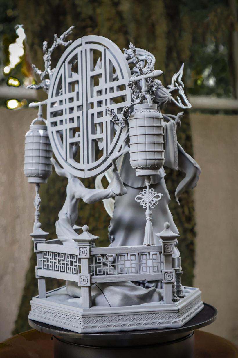 冬梅 中國(guó)古風(fēng)舞娘3D打印模型