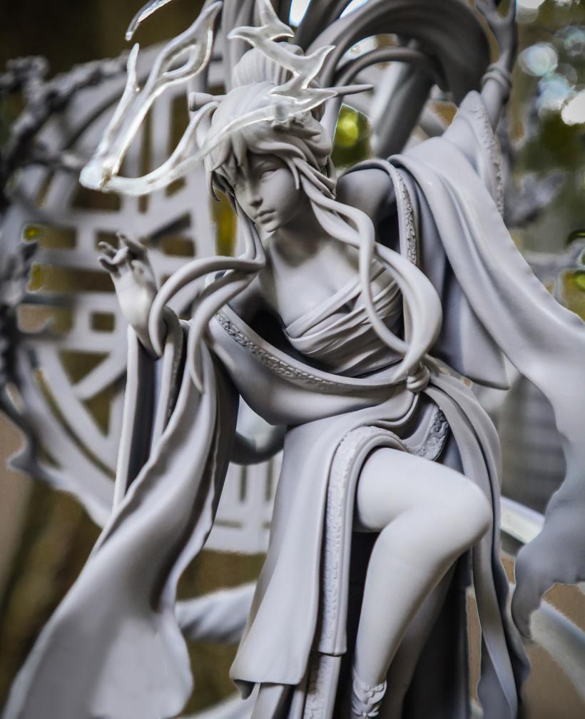 冬梅 中國(guó)古風(fēng)舞娘3D打印模型