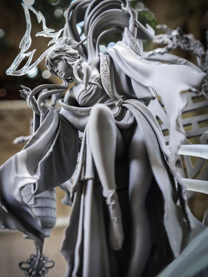 冬梅 中國(guó)古風(fēng)舞娘3D打印模型